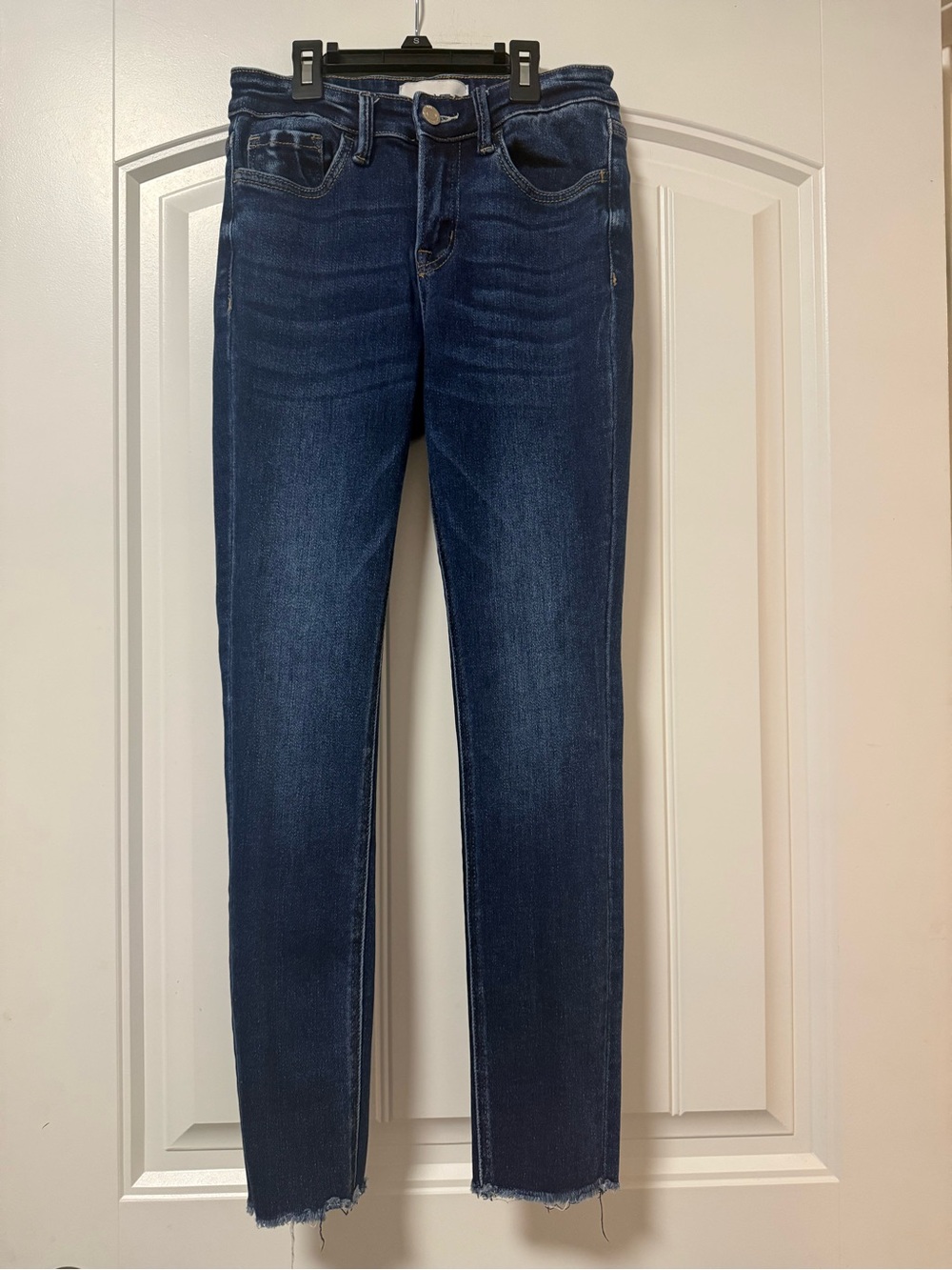 Vervet Mid Rise Cropped Raw Hem Skinny Jeans